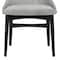 Armen Living Azalea Gray Fabric and Black Wood Dining Side Chairs, PK2 LCAZSIBLGR - alternate 2